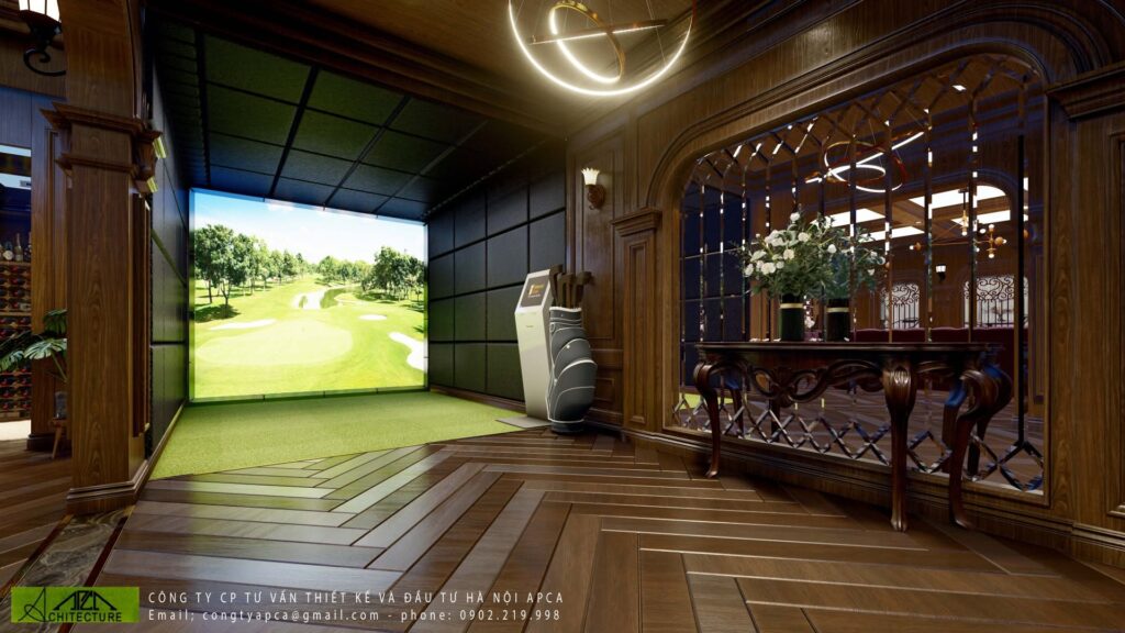Dự Án Cải Tạo Tầng Hầm Thành Phòng Tập Golf 3D