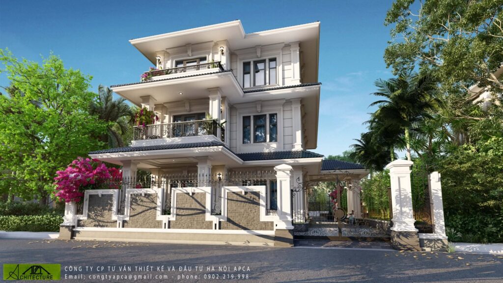 Dự Án Thiết Kế Biệt Thự Mái Nhật Tân Cổ Điển 3 Tầng Sang Trọng